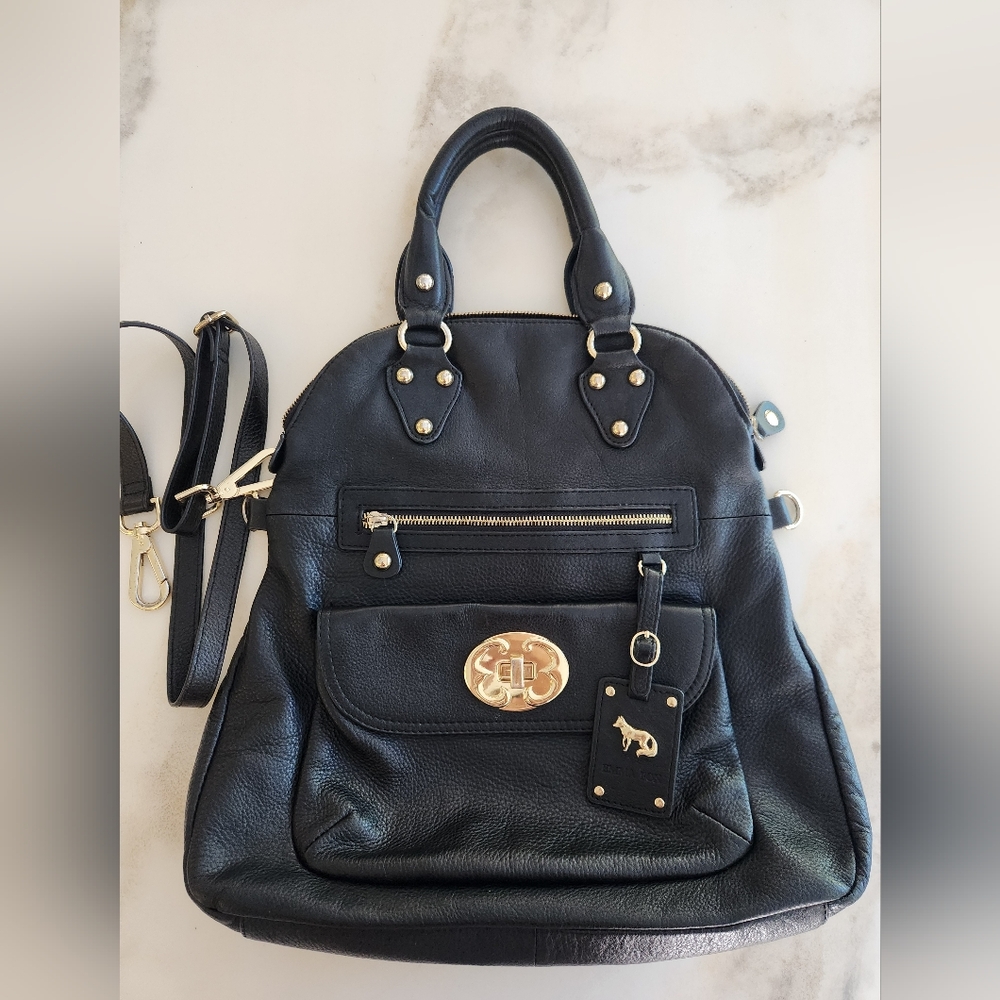 Emma Fox Black Leather 2 Way Bag!